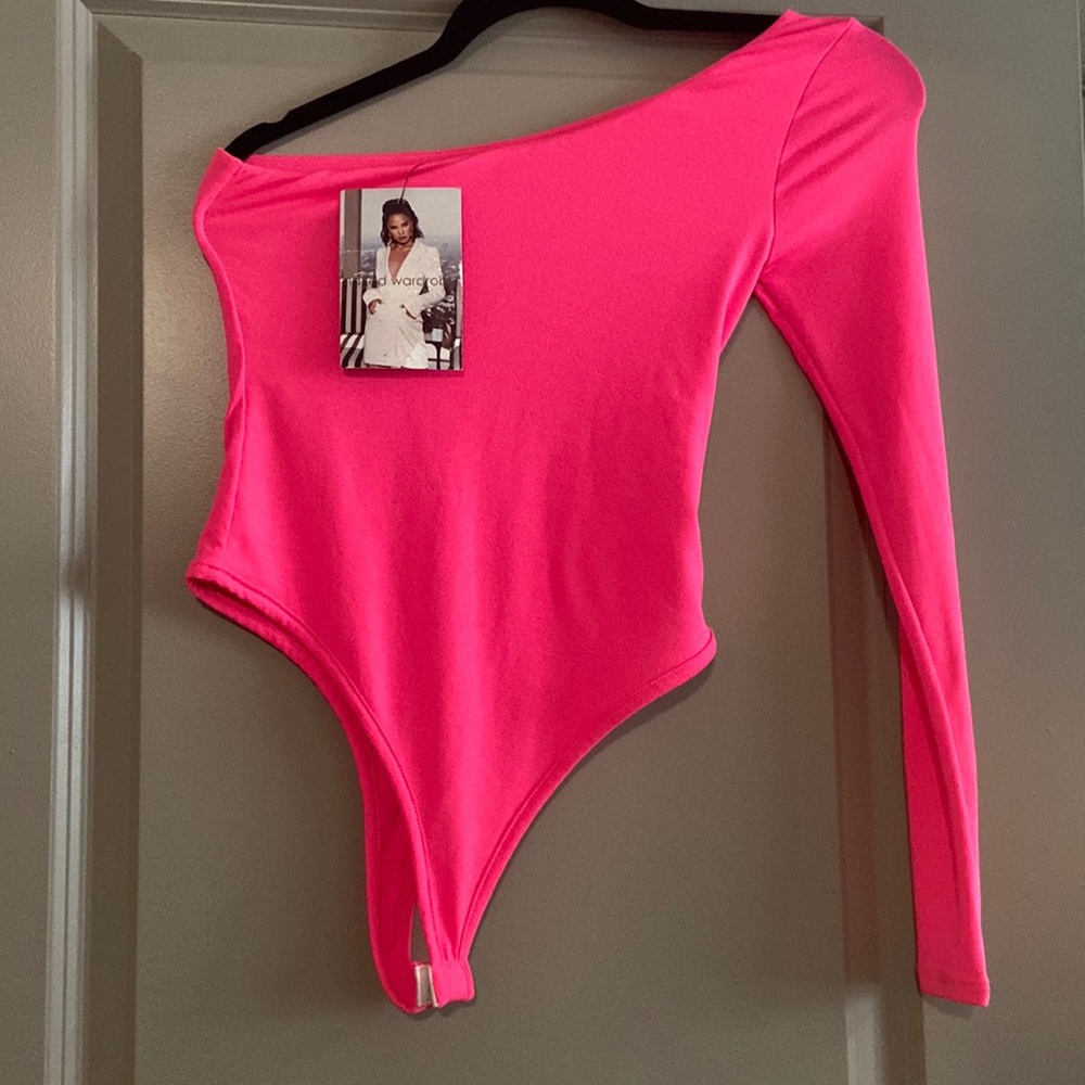 Naked Wardrobe Pink Bodysuit S NWT